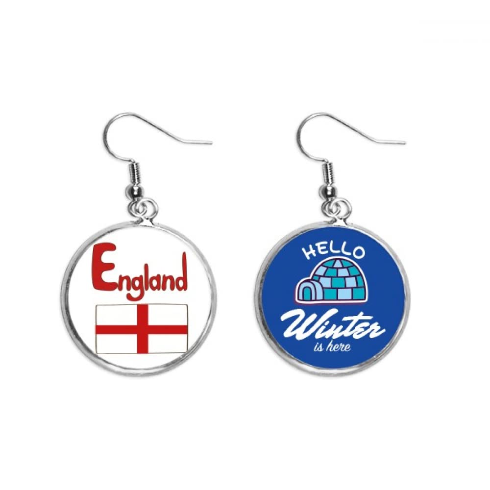 Pendientes de gota Inglaterra rojo joyería de cuelgue para mujer estilo hielo de invierno 5
