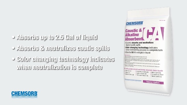 Image of CA - Caustic & Alkaline Neutralizing Absorbent, 5 Gal. Bag, SP70CA-L5B, Fast-Acting Base Neutralizer Absorbent, Safe Color Changing Technology, Silica Free Neutralizer of Caustic Alkalines
