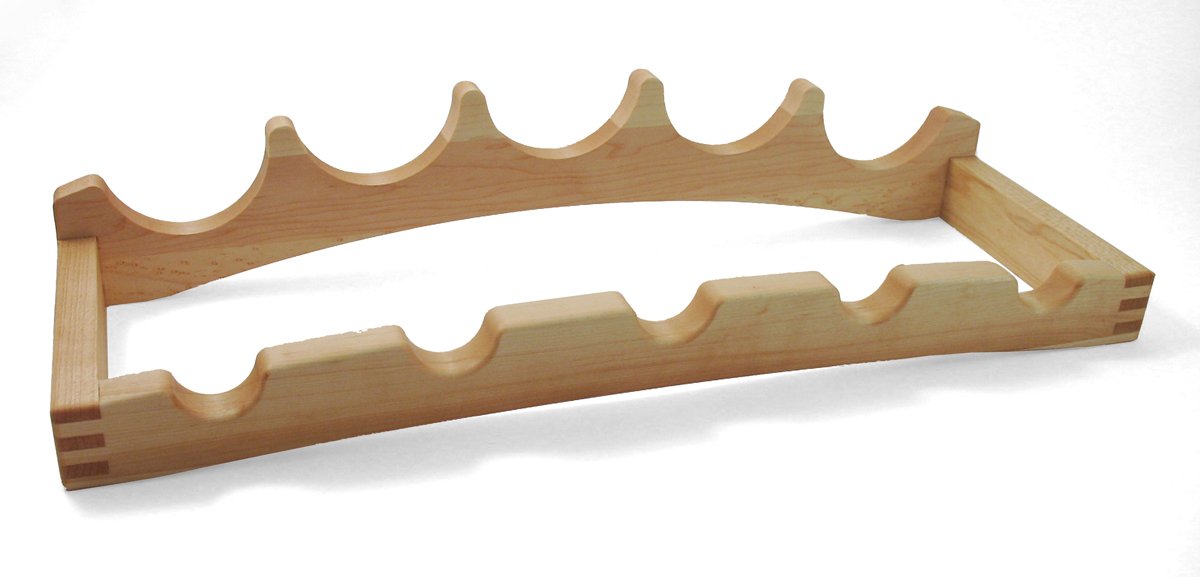 J.K. Adams20-Inch-by-7-Inch Maple Wood Wine Rack, 5-Bottle Capacity