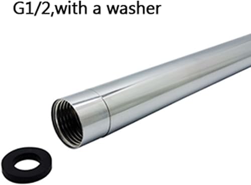 Miniatura 8 de Tubo de extensión de ducha redondo de acero inoxidable, chapado chr0me, extensor de cabezales de ducha de mano para accesorio de baño (4 pulgadas)