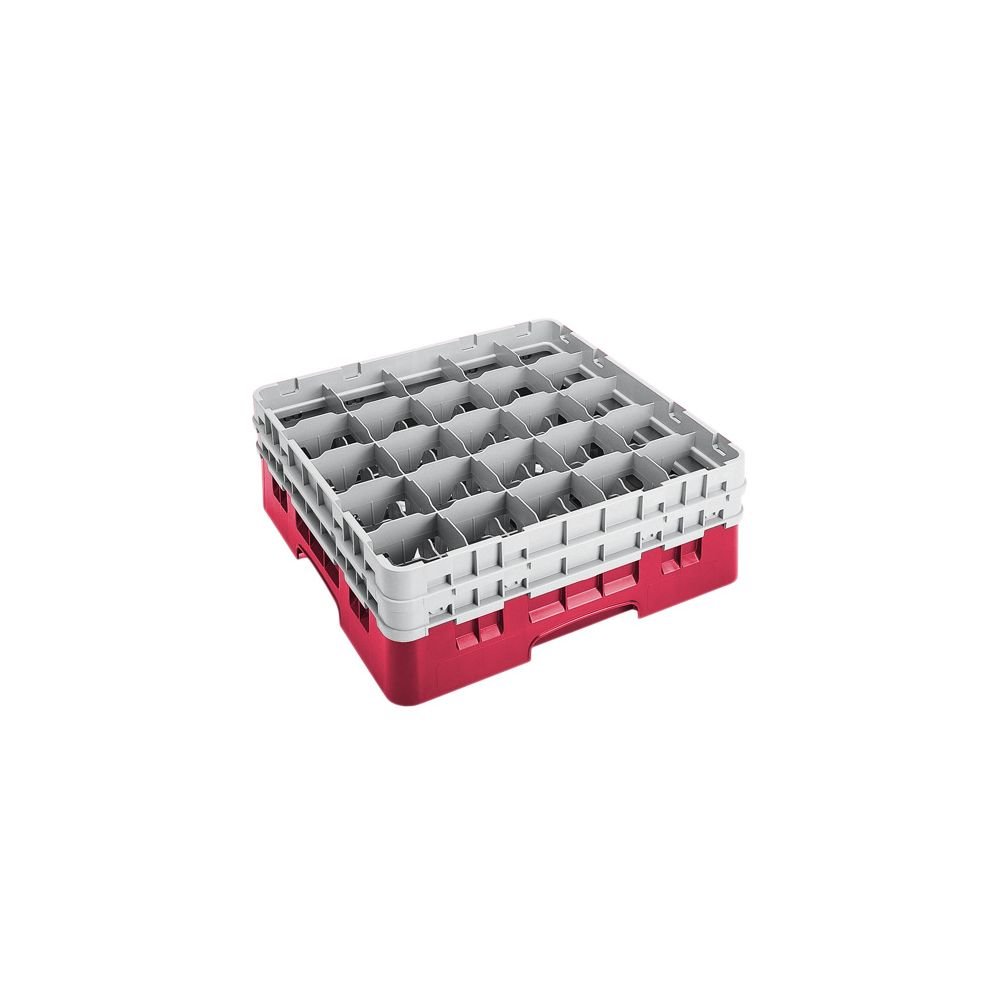 Camrack Glass Rack, W/2 Extenders, Full Size, Low Profile, 25 Compartments, 3-1/2'' Max. Dia., (4 Pieces/Unit)