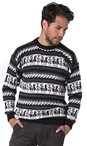 Gamboa - Alpaca Sweater for Men Crew Neck Alpaca Sweater Men Extra Warm Winter Sweater
