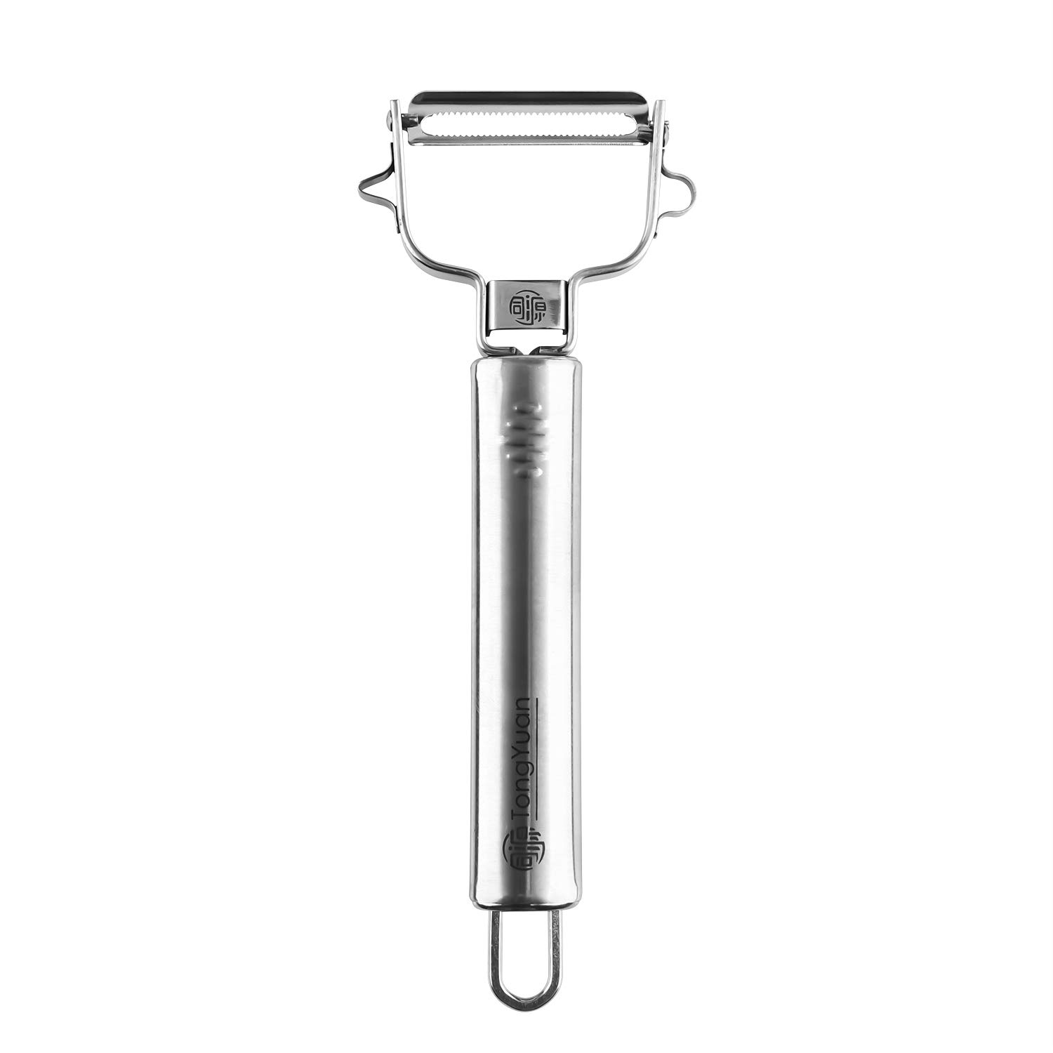 Pelador de zanahorias y patatas, pelador giratorio en forma de Y para verduras y frutas, acero inoxidable multifuncional, ultra afilado, ideal para patatas, manzanas, frutas y verduras de