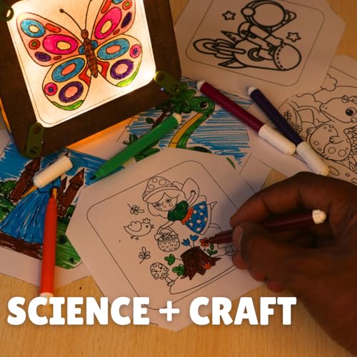 Image of WitBlox DIY STEM Light & Craft Kit for Kids |Build & Light Up Artwork|3 Free Class| Birthday Gift|Electronics| School Science Project |LED Project for Boys & Girls (Age 6+)