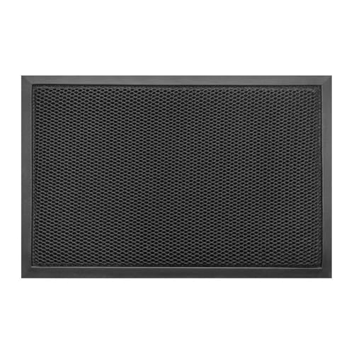 Nicoman 3D Mesh Door Mat, Heavy-Duty Dirt Trapper Floor Matt for Indoor/Outdoor, Entrance Patios Garden Garages, Low-Profile, Non-Slip, Machine Washable, Black 60x40cm (24x16inches)
