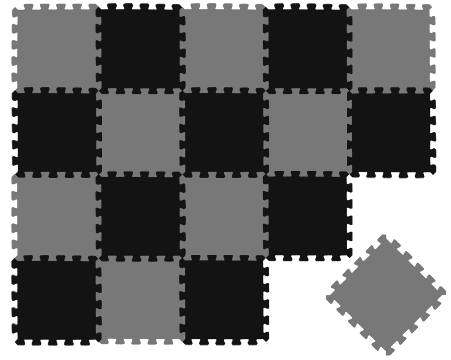 LittleTom Alfombra Puzzle De 18 Piezas De EVA Para Bebés – Tapete De Suelo De 30x30 Cm, Antideslizante, Hipoalergénico Y Sin BPA, Para Interiores Y Exteriores