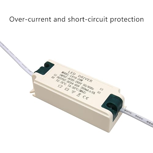 Miniatura 4 de Conductor LED de 18-24W, corriente constante 300mA AC 85-265V Salida 54-72V DC Conector hembra Rectificador Transformador Fuente de alimentación