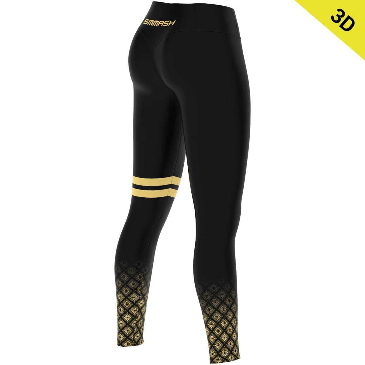 SMMASH Leggins 3D Sportivi Lungo da Donna a Vita Alta | Yoga Pants | Traspirante e Leggero Pantaloni Palestra Donna | Tecnologia DESIGN360 | Eccezionale profondità di Colore