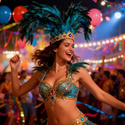 Bandeau de carnaval avec coiffe à plumes vintage pour fêtes