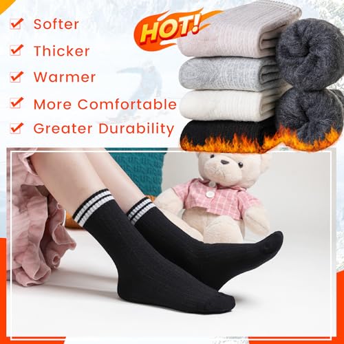 Velice Winter Warm Thermal Socks for Women Extra Thick Insulated Heated Crew Boot Socks for Cold Weather 5 Pairs2