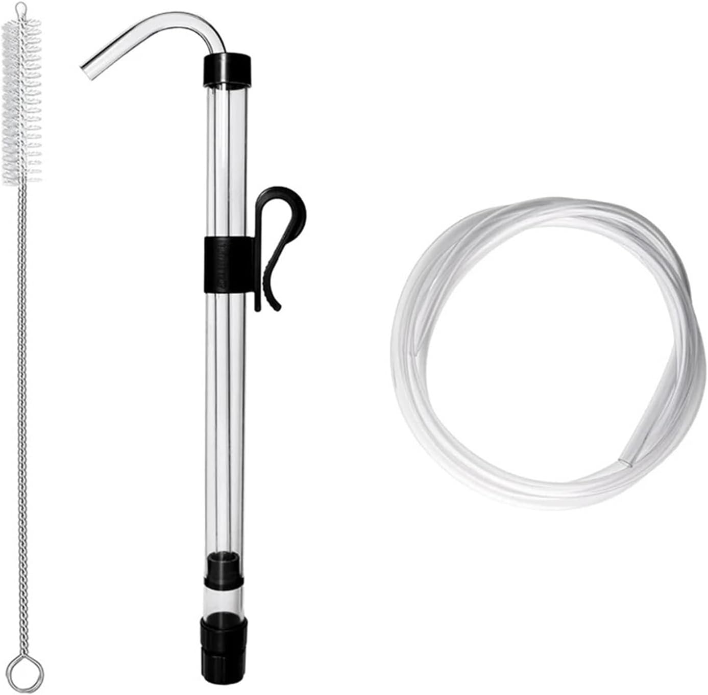 Brewing Equipment 3/8In Auto Siphon Set Kit with Clamp 6.5' Ft Hose Bottling Siphoning Kit with Food Grade Free Plastic Tubing for Beer Brewing Equipment