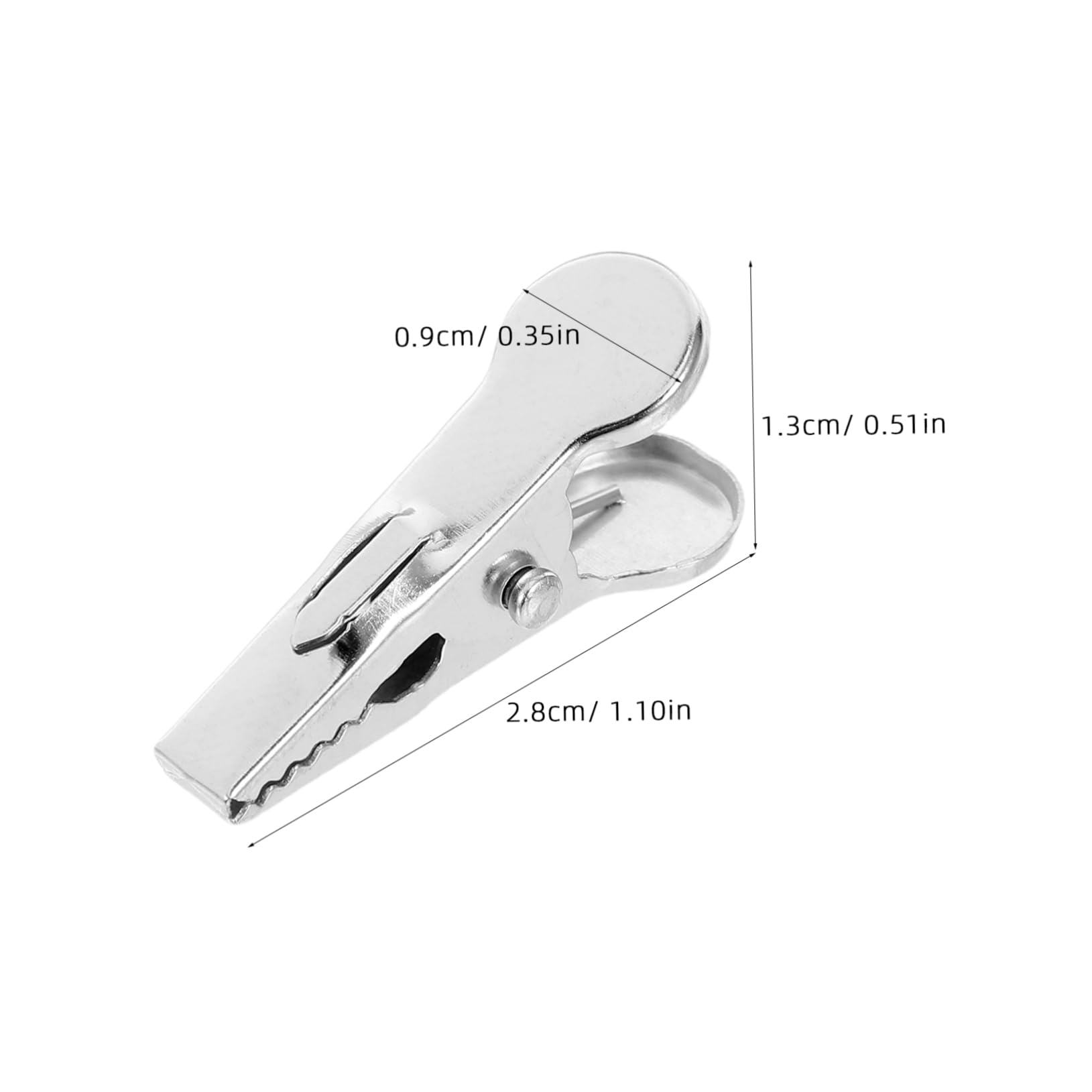 Cabilock 100pcs Christmas Decoration Clip Alligator Clip Hooks Small Metal Clips for Crafts Wreath Hangers Wreath Hanging Clips Decorating Clips Alligator Clips for Ornaments Iron Silver