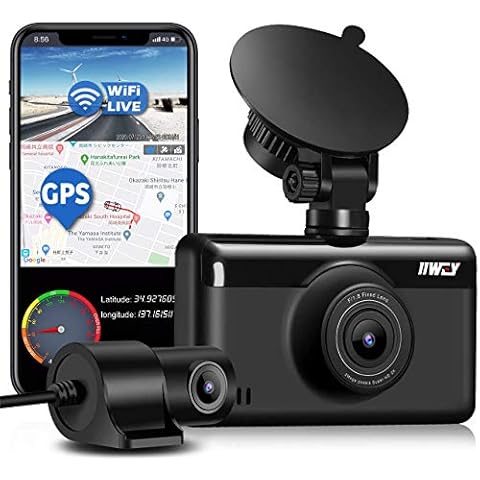 Dash Cam Front and Rear 4K & 1080P 【Built with WIFI & GPS】Dual dash Cam (Single Front 4K), Car Camera 3 Inch Touch Screen Dash Camera, Driving Recorder with Night Vision, 24H Parking Monitor Cover