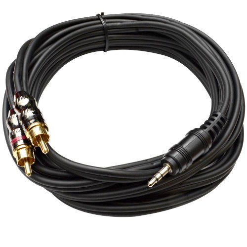Seismic Audio - Sa-Iemrcam10 - 1/8" (3.5Mm) Male To Dual Male Rca Patch Cable - 10 Feet #TOP13