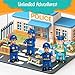 FUNERICA Police Officer Toy Figures- 4 Detailed Policeman & Police Chief - Imaginative Play Action Figures for Toddlers & Kids Roleplay - Little People Figurines - Mini Community Helpers