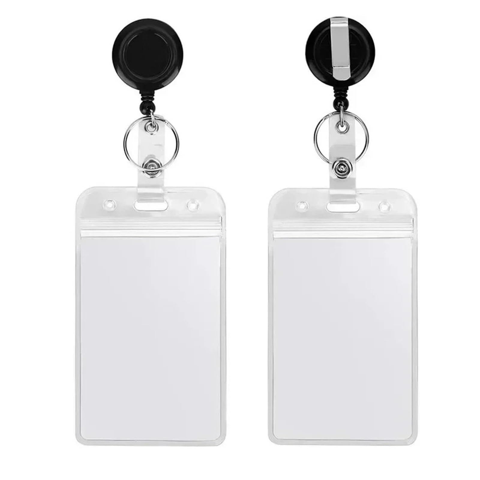 Lot de 24 porte-badges transparents avec lanière pour badge d'exposition, accès au bus, étui horizontal pour carte d'identité