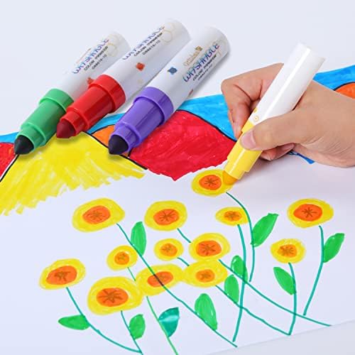 Grinbee Ultra Clean Washable Marker, Broad Tips, Safe No odor Non-toxic, Gift for kids, set of 24 colors