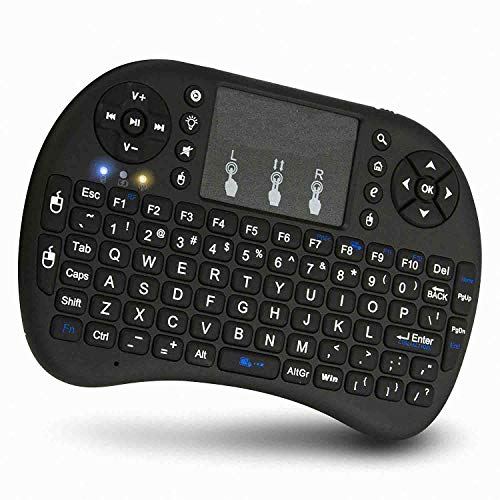 SHREEJIIH Mini Wireless Keyboard and Mouse(Touchpad) with Smart Function for Smart Tv, Android Tv Box, Raspberry-Pi, Android & iOS Devices (Black)