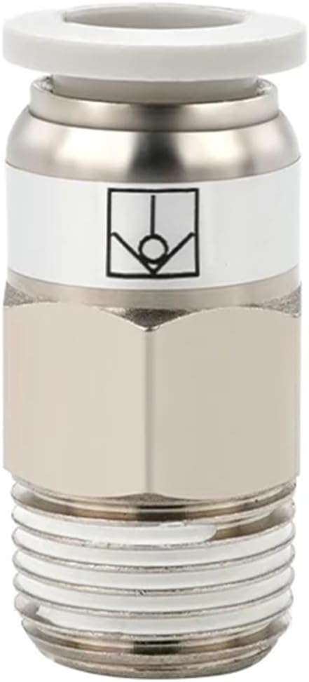Air Fitting Pneumatic Union VPC Pneumatic Valve Copper Nickel Plated One-Way Check Valve(VPC8-03,1PCS)