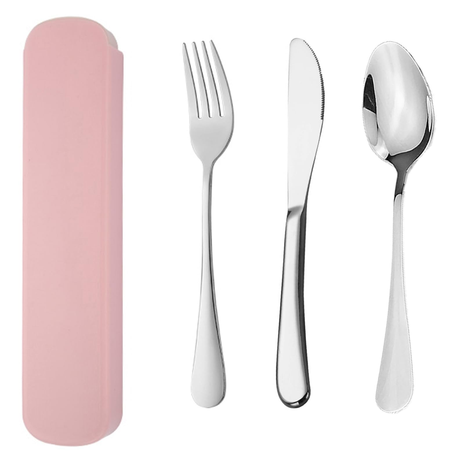 YUDANSIReusable Travel Utensils Cutlery Set, Stainless Steel Knife Fork Spoon Camping Utensils Sets, Dishwasher Safe Portable Silverware Set, Flatware Set For Kids Adults Office,School,travel camping