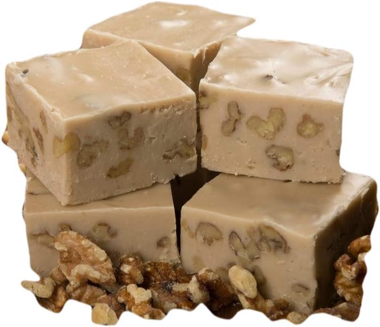 Betsy's Fancy Fudge MAPLE WALNUT FUDGE, 1 LB in 4 Wrapped Pieces, Gluten Free, Fresh Gourmet Candy, Makes Great Gift