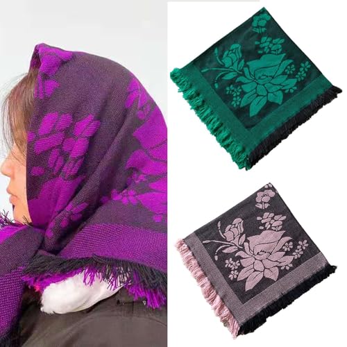 Elderly Head Scarf Elegant Scarf Women Winter Warm Scarf Vintage Scarf Scarf for Fashion Fans2