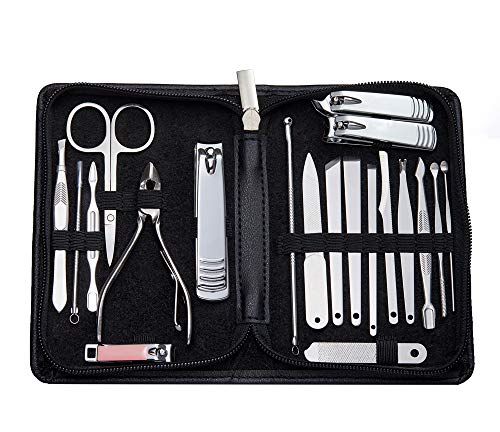 Manicure Set 20 Piece Stainless Steel Professional Manicure Tools Manicure Pedicure Set Nail Clippers