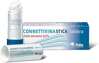 Connettivinastick labbra Fidia farmaceutici | Stick labbra da 3 g a base di Acido ialuronico 0,2% | Per labbra danneggiate, secche e screpolate