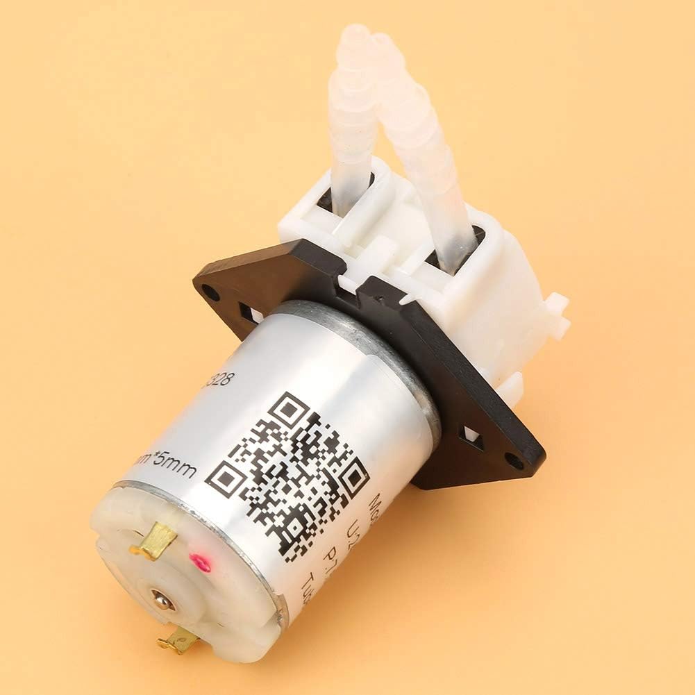 24V DC DIY Peristaltic Liquid Pump Dosing Pump for Aquarium Lab Analytical 10ml/min -90ml/min (white)