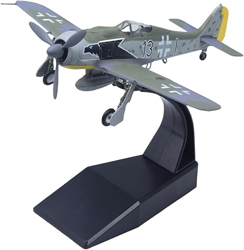 Udnorbay Avión de combate alemán Wulf Fw 190A-8 Modelo de avión de metal 172 Avión militar Modelos avión fundido a troquel