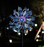 XINGTONG 75in Solar Wind Spinner Multi-Color Seasonal LED Lighting Improved 360 Degrees Swivel Solar...