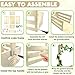 Amgkonp Wooden Baby Shower Crate Closet with Hanger Rack,Baby Baskets,Baby Shower Baskets with Handles & Garland for Newborn Boys Girls,Pregnancy Gifts for New Parents