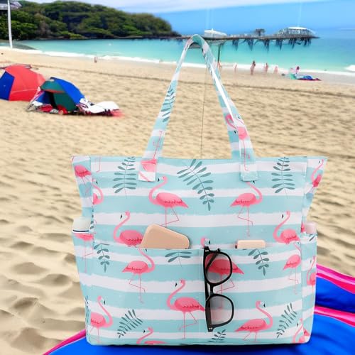 Bolsa de mano impermeable con flamenco para piscina 3