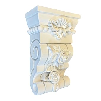 2-Pack Millwork Rose PU Corbel 6 5/8-Inch W x 3 3/4-Inch D x 10 1/4-Inch H High Density Polyurethane OC-031