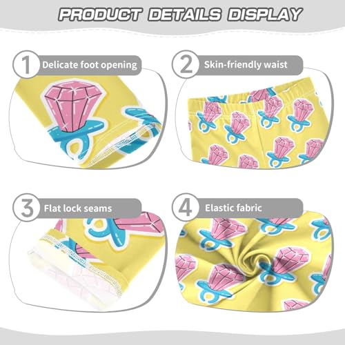 Girls Leggings Funny Children Lollipop Ring Pop Toddler Girls Clothes Leggings for Girls Toddler Girls Leggings 3-4T3