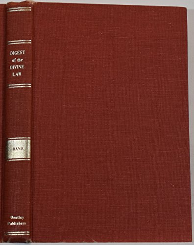 Digest of the Divine Law B0018D23G2 Book Cover