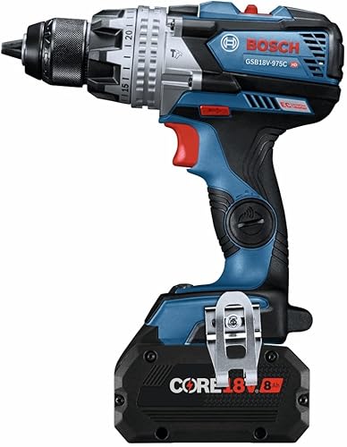 Miniatura 6 de BOSCH GSB18V-975CB25 taladroatornillador sin escobillas listo para conexión de 18 V, 12 pulg. con (2) baterías CORE18V de 4 Ah de potencia avanzada