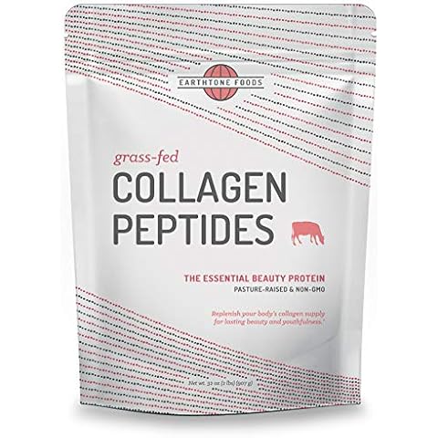 EARTHTONE Collagen Peptides Powder | Paleo Friendly Hydrolyzed Grass-Fed Non-GMO Collagen Protein, 32 oz Cover