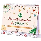 HOWAF Adventskalender Rätsel Erwachsene Kinder mit 24 Kniffligen Rätseln, Rätseladventskalender...