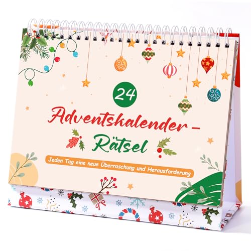 HOWAF Calendario de Adviento Rompecabezas Calendario Adviento Navidad para Ninos Mujer Hombre