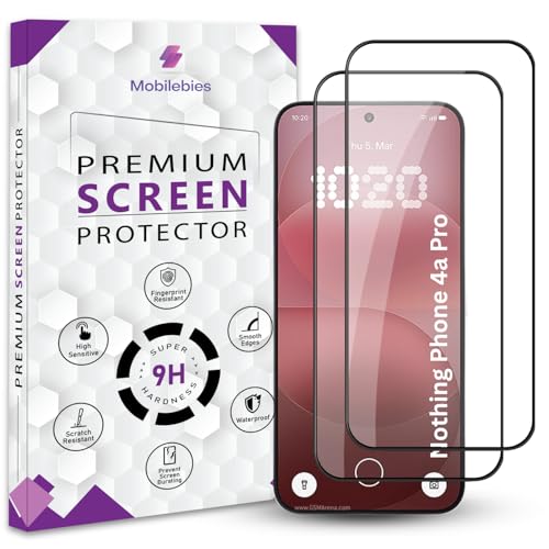 Image of Premium Tempered Glass Screen Protector Guard For Nothing Phone 4a Pro 5G (6.83 Inch, Pack of 2) | Edge to Edge Coverage With Easy to installation kit