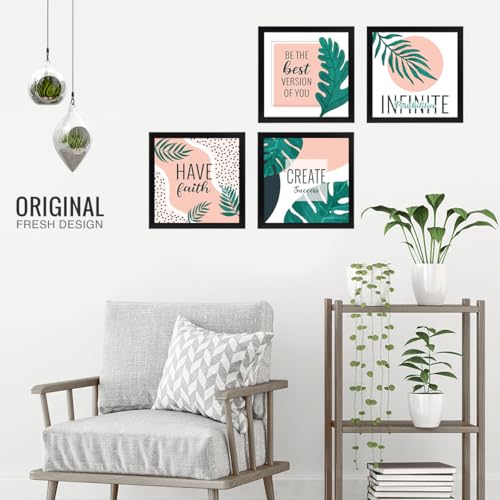 Image of Chaka Chaundh - Motivational Quote Frames - Inspirational Wall Quotes for OFFICE, STUDENT, STUDY ROOM - (11 X 11 Inches - Set of 4)