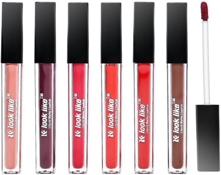 LOOKLIKE Mini Pack Liquid Matte Lipstick | Perfect Collection for Every Look_ Stunning, Lasting Color Flawless Matte Finish_Versatility For Any Occasion Elevate Your Beauty Pack of -4