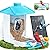 Smart Bird Feeder with Camera Solar Powered & AI Birds Identifiy, 2.4GHz WiFi Bird feeders for Outdoors, 1080P HD Live Video, Instant Arrival Alerts - Ideal Gifts