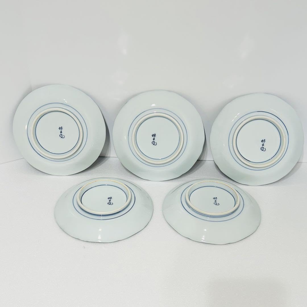 Amazon.co.jp: 京焼 林泉作 染付 柘榴文 銘々皿揃 5客 美