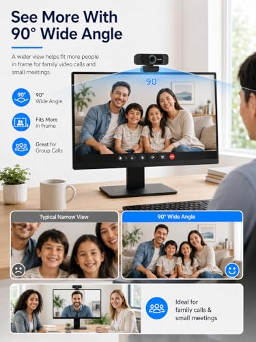 Hyphoon 1080P Webcam with Microphone for Laptop and Desktop - image 5