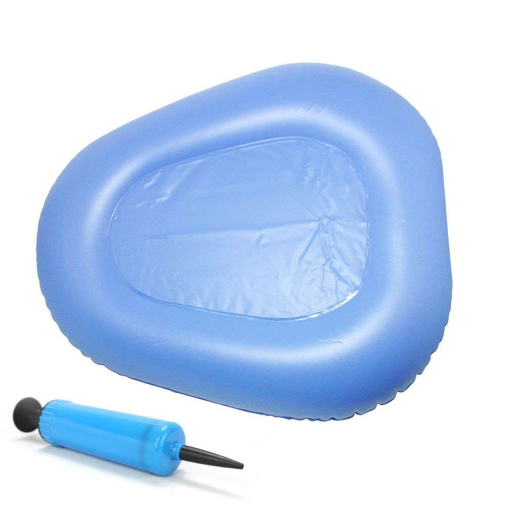 Blue Inflatable Bed Pan - Portable for Elderly -8