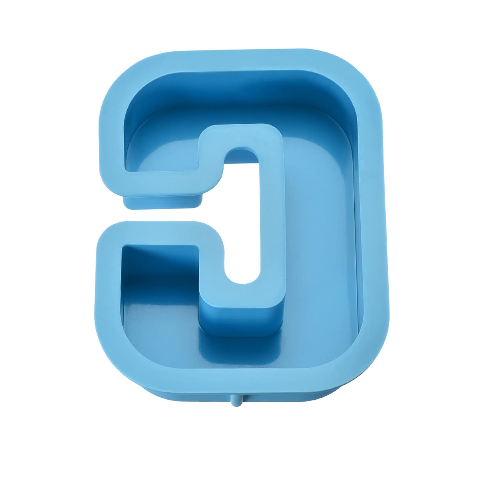6 Inch Giant 3D Silicone Letter Mold - Alphabet Resin Mold For Epoxy, Candles, Soap Crafts (Blue)