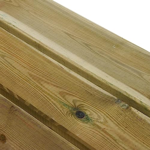 Banco de jardín de 220 cm en madera de pino verde con respaldo 7