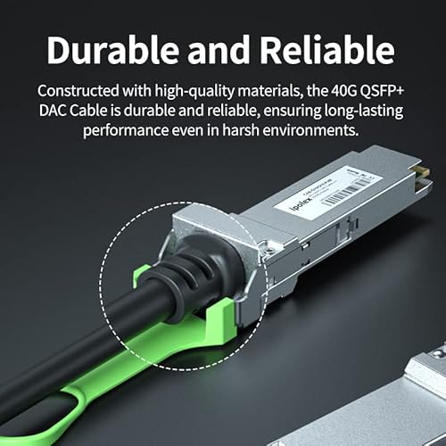 40G Qsfp+ Dac Twinax Cable, 40Gbase-Cr4 Passive Direct Attach Copper Cable, 0.5M (1.64Ft), For Cisco Qsfp-H40G-Cu50Cm, Meraki Ma-Cbl-40G-50Cm, Intel Xldacbl05, Mikrotik, Netgear, Tp-Link, D-Link #TOP3